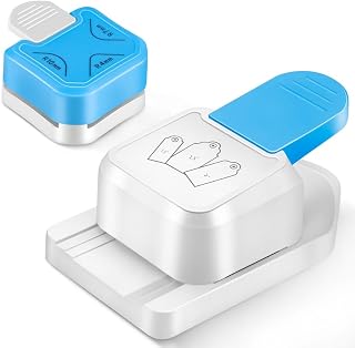 3-In-1 Plastic Paper Punch Tool: Create 1.5, 2, And 2.5 Designs With Corner Rounding Ability