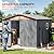 10×8FT Metal Shed & Outdoor Storage Shed with Floor Frame,Steel Tool Multi-used Shed with Vents,Lockable Doors,Window,Compact Tool Shed for Backyard, Patio, Lawn and Garden Various Storage(Matte Gray)
