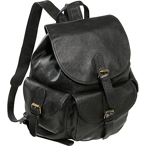Urban Buckle- Flap BackPack (Black)
