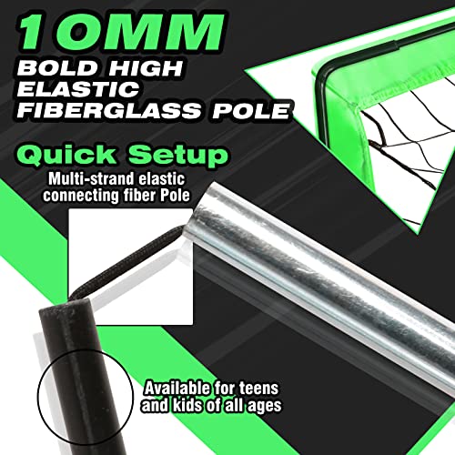 Kunup Kids Soccer Goals For Backyard Set Of 2 Portable Soccer Nets For Backyard Folding Soccer Goals Practice Nets With Carrying Bag For Outdoor Indoor (6X4Ft, Green) #TOP2