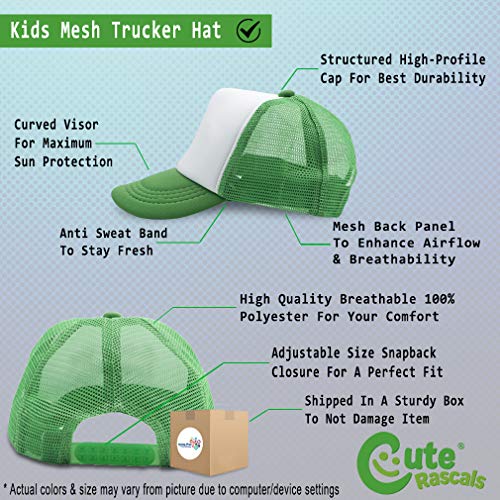 Custom Kids Trucker Hat Rooster in Ornament Animals Farm Boys Caps & Girls2