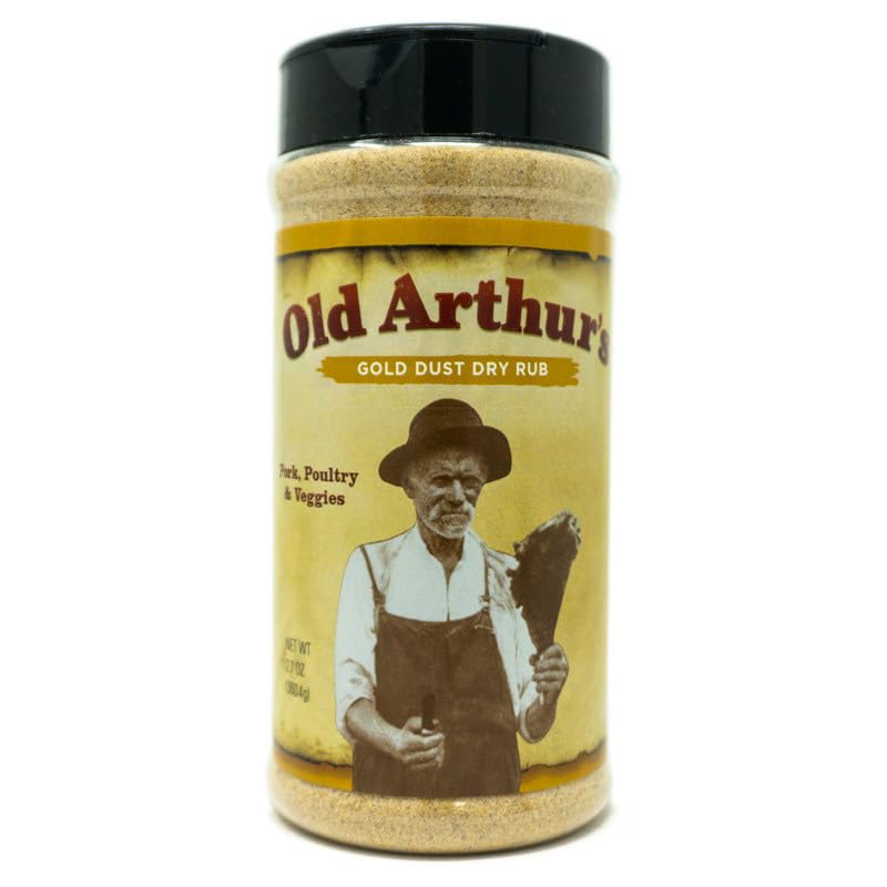 Old Arthur's Gold Dust Dry Rub para una barbacoa galardonada, asar a la parrilla y ahumar Cerdo Aves Carne de res Verduras