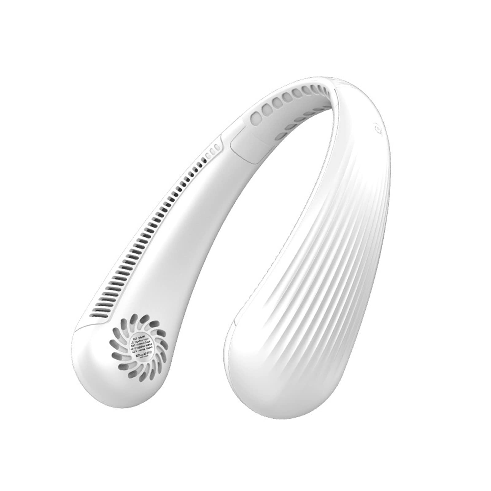 Ventilateur de cou sans lame portable et rechargeable USB blanc à 3 vitesses