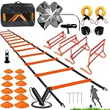 KATZEIST Agility Training Equipment, Kids Soccer Hurdles Agility Ladder Equipment Kit Footwork for F