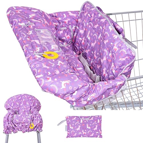 Image of Suessie Shopping Cart Cover and High Chair Cover, Unicorns