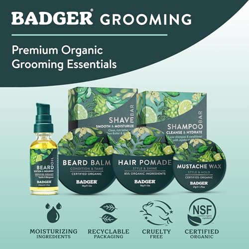 Image of Badger Shaving Soap Puck, Organic Moisturizing Shave Soap Bar, Rich Lasting Lather, Light Natural Scent, Plastic Free & Vegan Shave Soap for Men & Women, 3.15 oz Bar