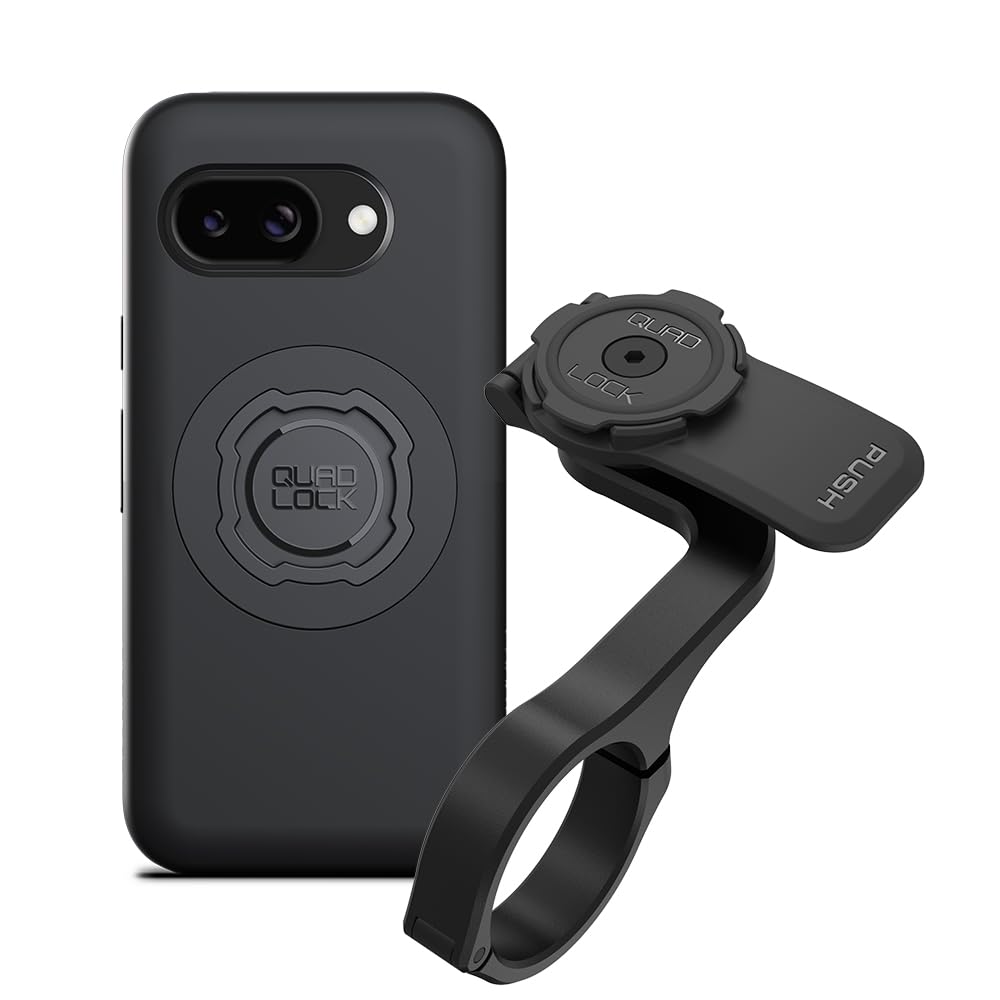 QUAD LOCK Out Front PRO Fahrradlenker-Handyhalterung (V2) mit MAG Handyhülle für Google Pixel 9a