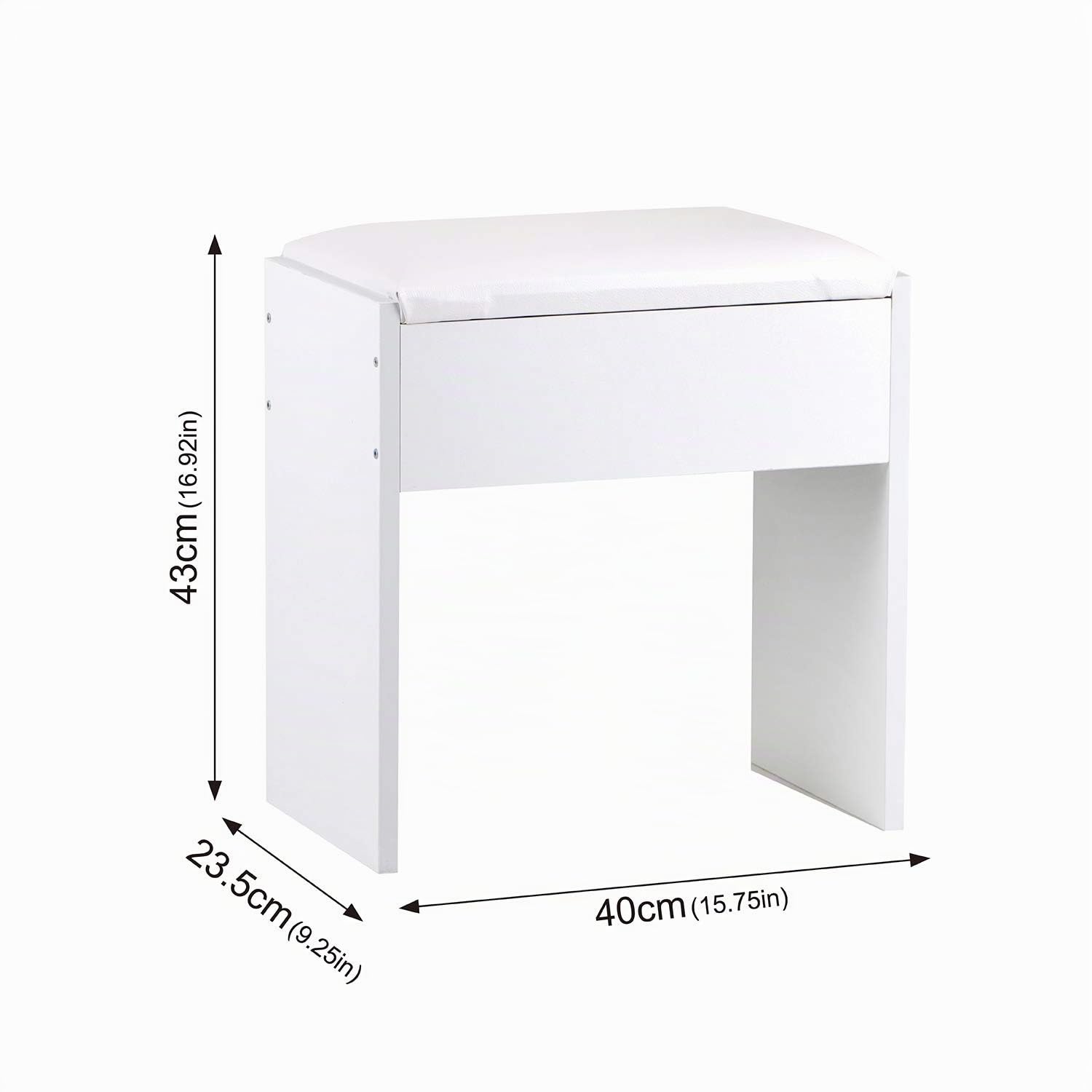 Taburete de Maquillaje, Banqueta Blanco para Tocador, Piano, Taburete de Madera para Niña y Mujer