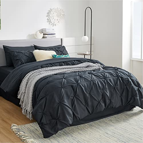 Bedsure-Bedding-Comforter-Sets-Bed-Set-Queen-Black-8-Pieces-Pintuck-Black-Bed-in-A-Bag-with-Comforters-Sheets-Pillowcases-Shams-Kids-Bedding-Set Bedsure-Bedding-Comforter-Sets-Bed-Set-Queen-Black-8-Pieces-Pintuck-Black-Bed-in-A-Bag-with-Comforters-Sheets-Pillowcases-Shams-Kids-Bedding-Set