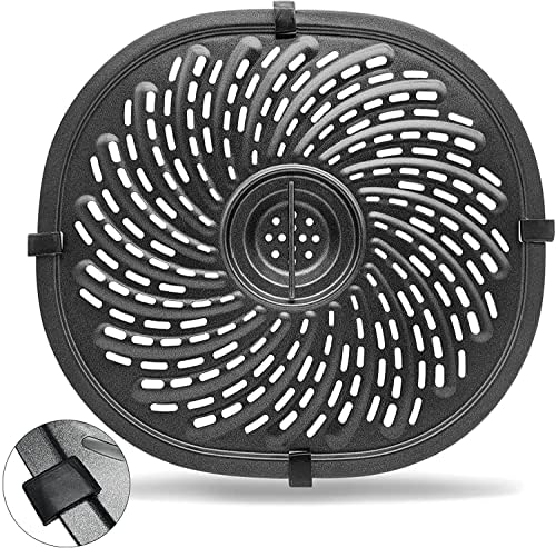 Air Fryer Grill Pan For 7QT Power XL Gowise Air Fryers, Premium Nonstick Coating Crisper Plate, Air Fryer Replacement Parts Tray, Air Fryer Racks with Rubber Feet, Dishwasher Safe
