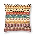 HZLM Housse de coussin carrée colorée avec motif Navajo - 45 x 45 cm