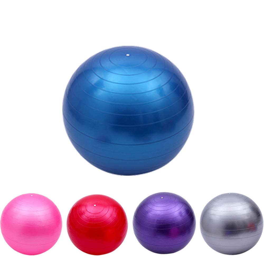 Yoga Balls,Gymnastikball Mit Fußpumpe Für Fitness-Stabilität Balance Yoga - Für Pilates-Kerntraining Und Physiotherapie,Blue-（45cm）