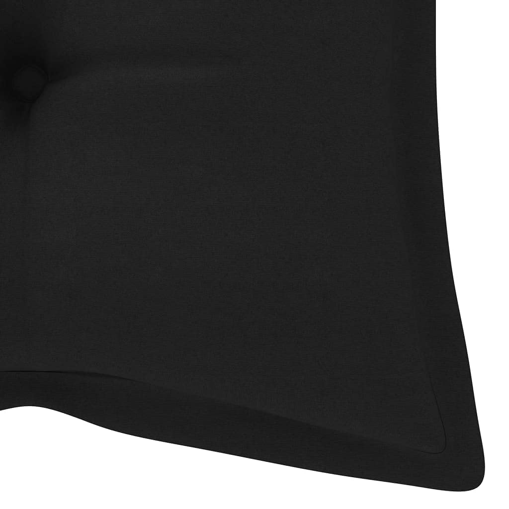 Cuscino per dondolo Hollywood, per panca da giardino, altalena Hollywood, cuscino di ricambio, per interni ed esterni, in tessuto nero, 120 cm
