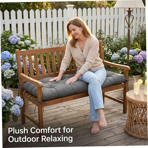 Coussin de banc d'extérieur de qualité supérieure gris foncé