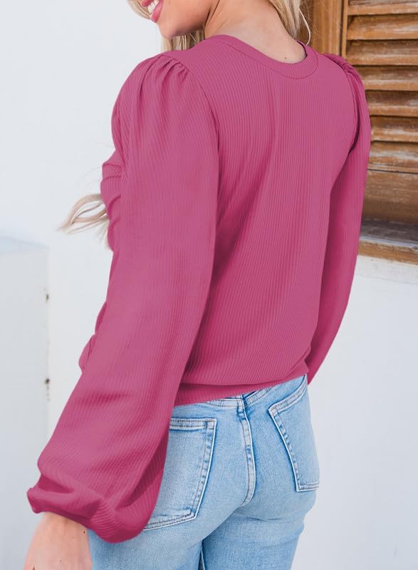 Miniatura 8 de SHEWIN Women's Crewneck Long Sleeve Womens Tops Knit T Shirts Sweatshirts for Women