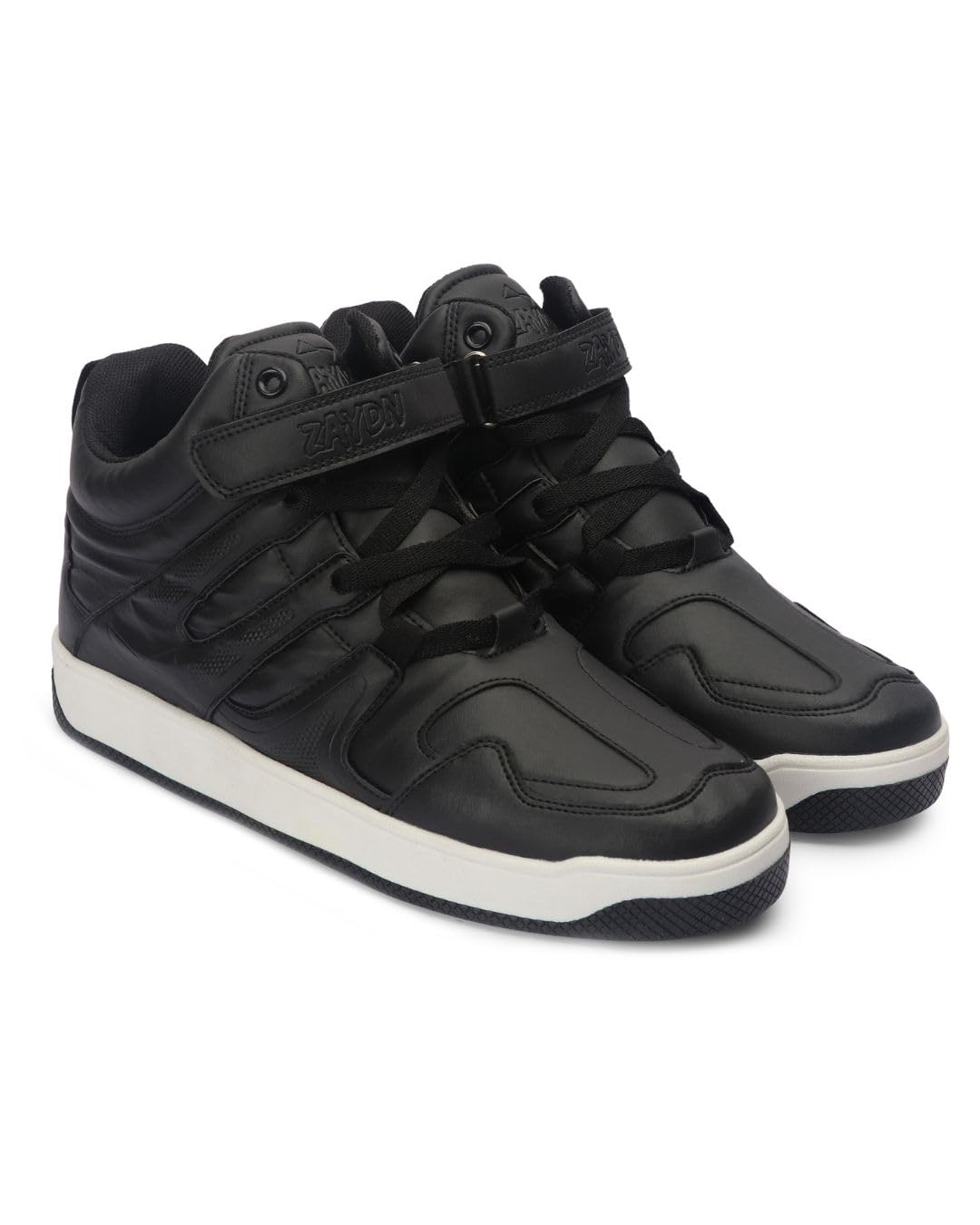 Zaydn Trippin Black Sneaker for Men (7 UK) | Soft Cushioned Insole & Lightweight | Stylish Lace-Up Shoes with Casual Outfits | Trendy Sneakers | Shoes for Men | High Top Sneaker Shoes (B0BS6WHNQB) Amazon Price History, Amazon Price Tracker