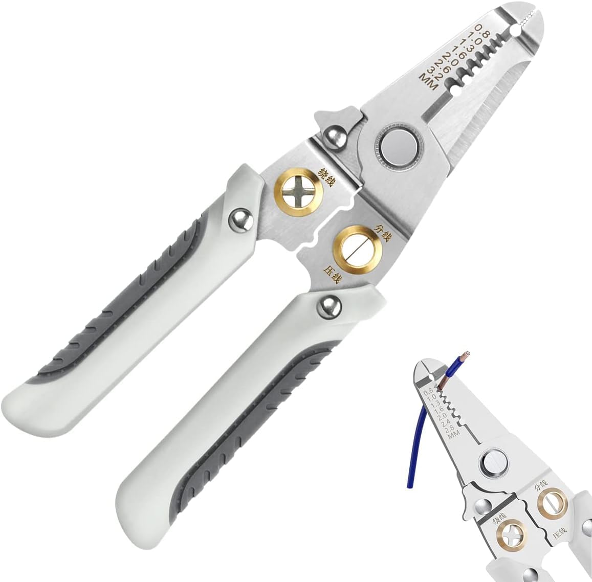 RECTITUDE Multi-Purpose Wire Stripper & Cutters Flush Pliers with Supplementary Stripping, Cutting Pliers, Handy and Slim Diagonal Cutters, Sharp Snip Multifunctional Electric Cable Pliers Tool (B0CPFJTZ5L) Amazon Price History, Amazon Price Tracker