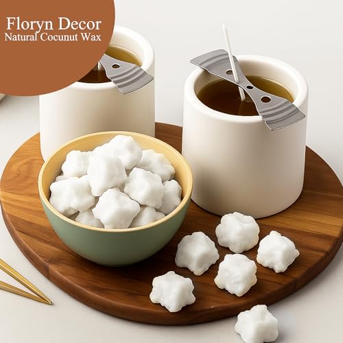 Image of Floryn Decor 100% Pure Coconut Wax for Candle Making | Candle Making Raw Material | DIY | Candle Making (Pack of 2 Kg)
