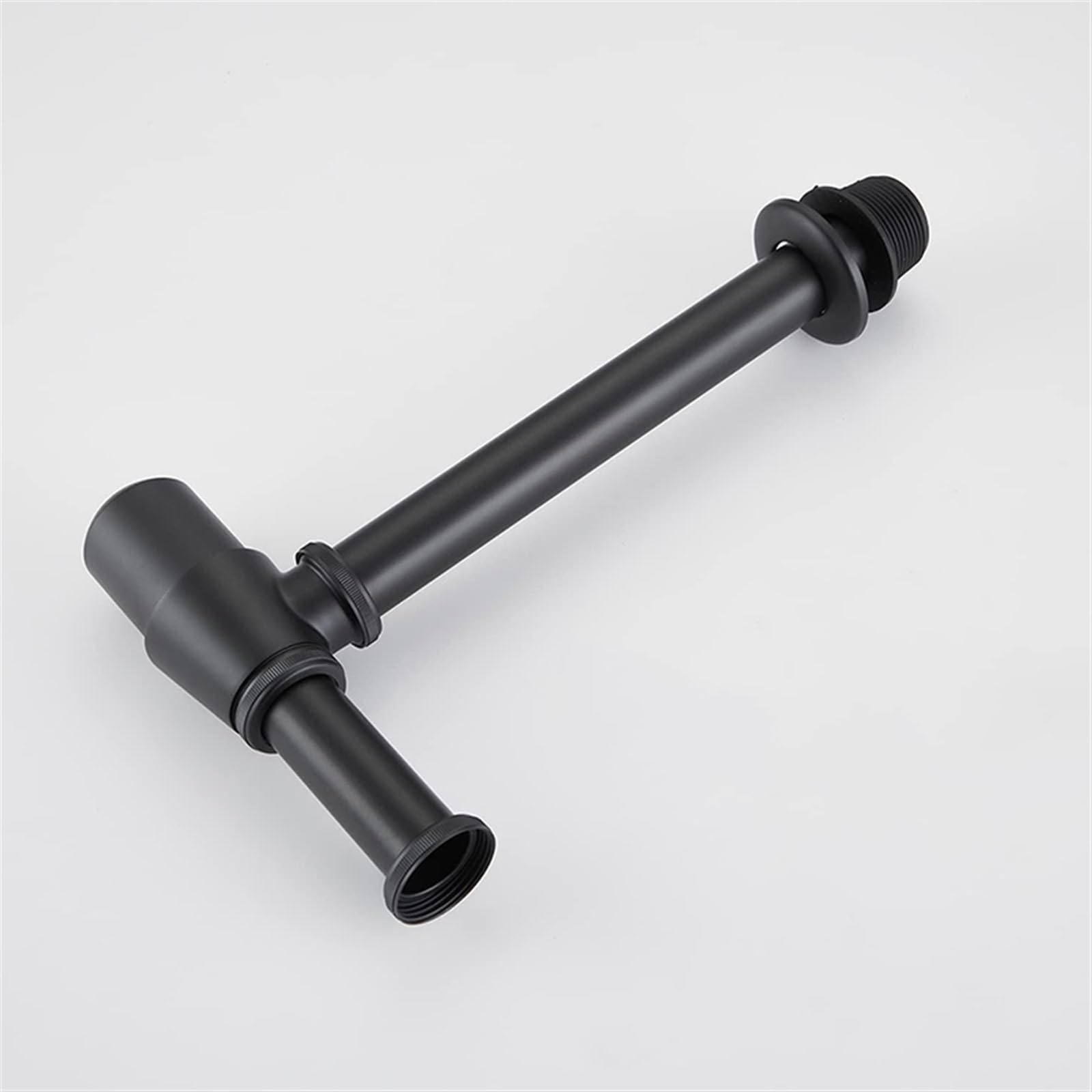 Sifone per Lavello Scarico a Parete for lavabo da Bagno P-Trap Regolabile 1-1/4 sifone for Bottiglia Scarico Regolabile for lavabo.(Black)
