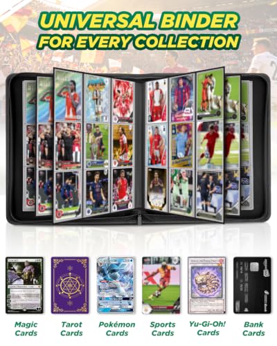 Image of 9 Pocket Toploader Binder with Zipper - Holds 288 Top Loaders Card Binder