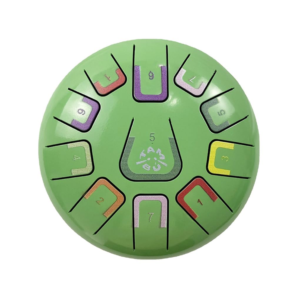 Tambor de lengua de acero de 8 pulgadas y 11 tonos, pandereta multicolor, adecuado para entrenamiento fetal, interpretación musical, iniciación musical, instrumentos de meditación de yoga (azul)