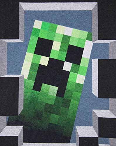 MINECRAFT Manica Corta T-Shirt Creeper all'Interno...