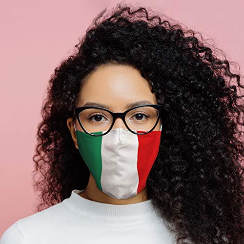 EliteKoopers 1Pcs Italian Flag Reusable Face Covering For Dust Mouth Safety For Paint Cleaning etc.