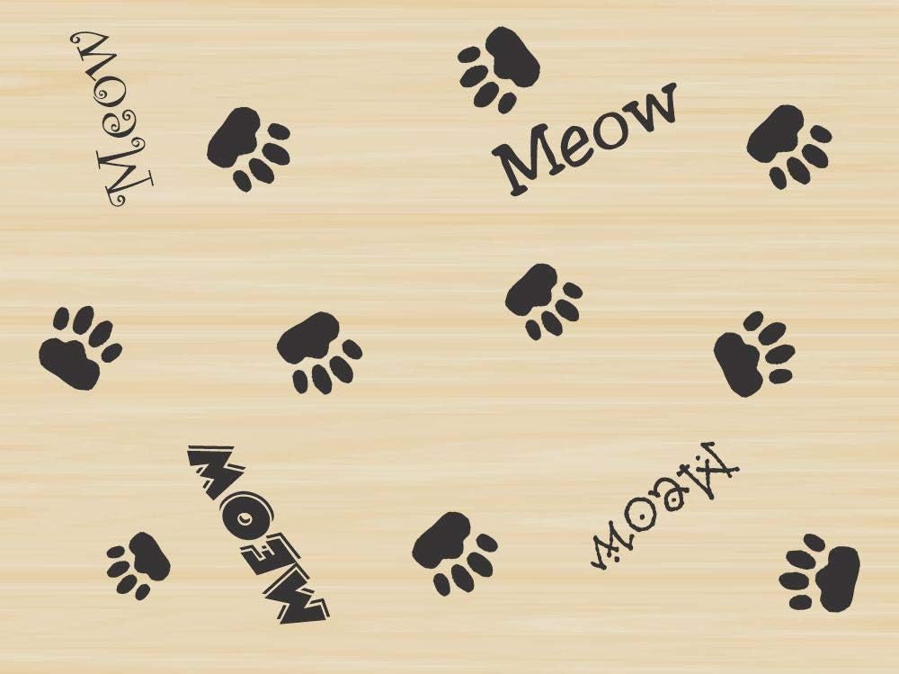 Cat Paw Background Rubber Stamp by DRS Designs - Made in USA