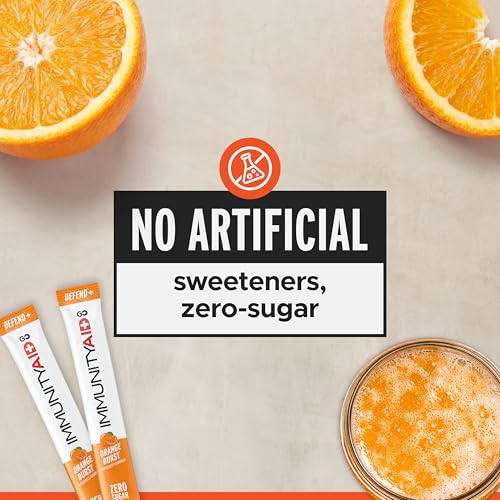 Image of Immunity AID GO! Zero Sugar Immunity + Hydration Packet, Vitamin C, Echinacea, Zinc, Astragalus Root, Vegan & Gluten-Free, Naturally Sweetened, No Caffeine, 30 Count (Pack of 1)