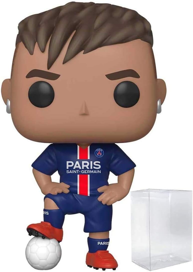 POP! Sports Soccer Paris Saint Germain's, Neymar JR #20 Action Figure (Bundled with Pop Box Protector to Protect Display Box)