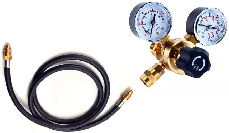 H&J Argon CO2 Regulator Gauges CGA580 with 80'' Hose Fits Lincoln Miller Mig Tig Welder