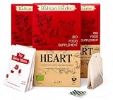 BIO Herztee, Herz und Kreislauf Tee, unterstützt die Normalisierung des Blutdrucks, 60 Teebeutel x 2.0 g. mit Dopp ...