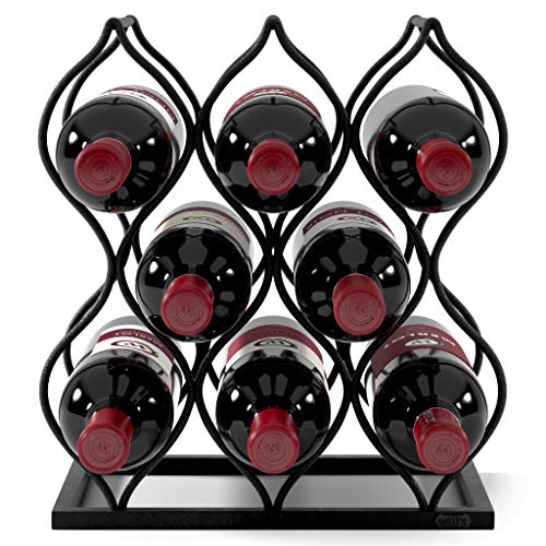 Will's Tabletop Wine Rack - Imperial Trellis (8 Bottle, Black) – Freestanding Countertop Wine Rack And Wine Bottle Storage, Perfect Wine Gifts And Accessories For Wine Lovers, No Assembly Required #TOP1
