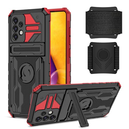 Coque Samsung A34 5G silicone rigide noir rouge avec anneau - 2