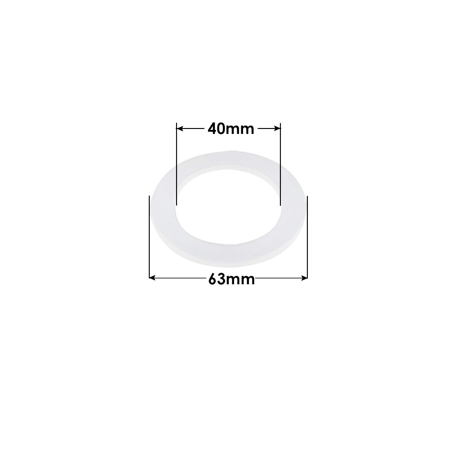 Trimming Shop Clear 40mm Plastic Washers Self-Backing Rings for Eyelets, Curtain Poles, Drapes, Pool Covers, Tarpaulin, Banners, 100pcs