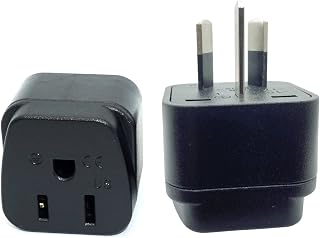 US/Canada/Japan to Australian/New Zealand/China Plug Adaptor, 3-Pin Type B Grounded US Plug Convert to 3-Pin Type I Grounded AUS/NZ/CN Socket (1 Piece)