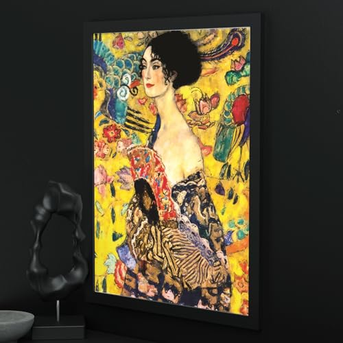 Papier de riz Dame à l'éventail 29x40cm pour rénover un meuble