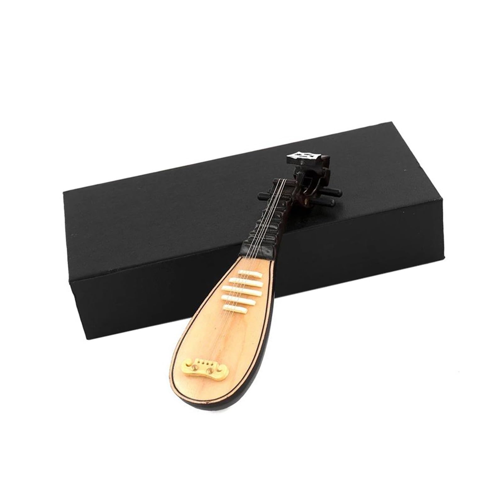 Miniaturowy model lutni z futerałem ozdoby instrumentów muzycznych(10cm)