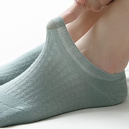 10 Pairs No Show Low Cut Socks Comfort Breathable Thin Ankle Socks For Women Non Slip Flat Boat Line3