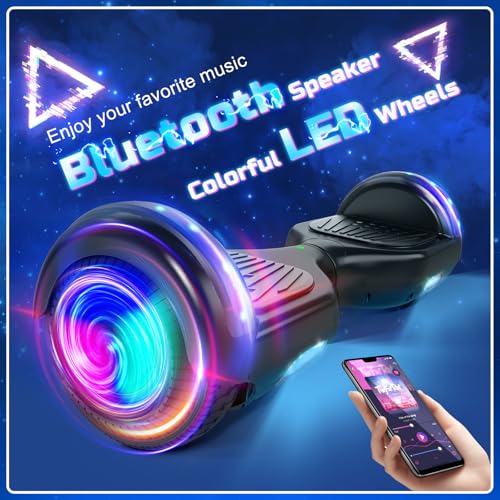 SISIGAD Hoverboard 6.5 Overboard Schwebeboard mit LED/Bluetooth,Skateboard Hoverboard, Geschenk für Kinder