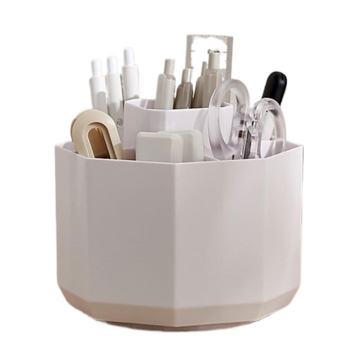 Stifteköcher Stifte Halter Multifunktionaler Stifthalter mit 5 Fächern, um 360° drehbar, Schreibtisch-Organizer, Büro-Aufbewahrung Schreibtisch-Organizer