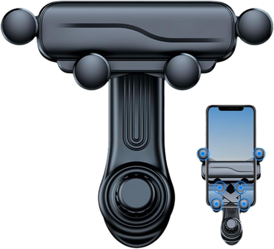 Car Air Vent Phone Holder, Rotatable Car Phone Holder, Gravity Phone Holder with Rotatable Rocker Arm, Phone Holder with Extension Clip, Suitable for All Mobile Phones/iPhone/Samsung