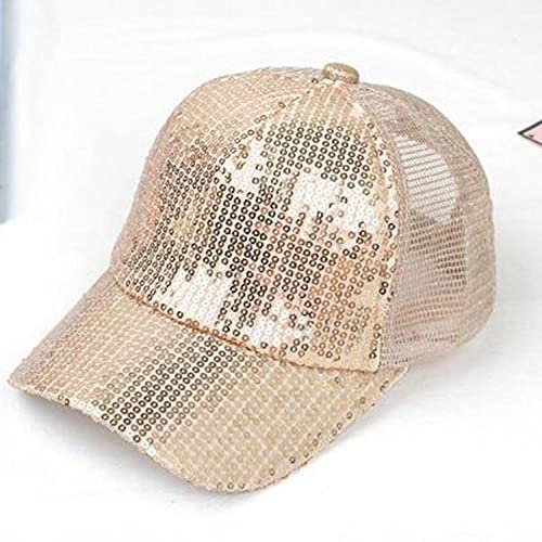 YUNHOME-Running-Hat-for-Sport-Peaked-Cap-Baseball-Cap-Sun-Hat-Childrens-Hats-Girls-Peaked-Caps-Performance-Sequined-Caps-Little-Girls-Baseball-Net-Caps-Summer-Sun-Proof-Sun-Hats-KhakiChild