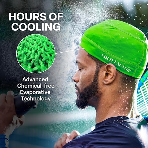 Image of COLD FACTOR Instant Cooling Skull Cap & Helmet Liner 2 Pack|UPF 50+ Protection, Chemical-Free Evaporative Cooling Technology