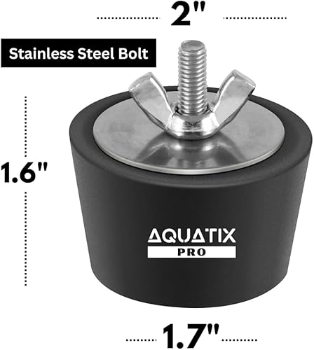 Miniatura 3 de Aquatix Pro Enchufe de invierno para piscina, tapones de expansión de invierno de 1.5 a 2 pulgadas con tornillo SS, pernos de acero inoxidable, goma