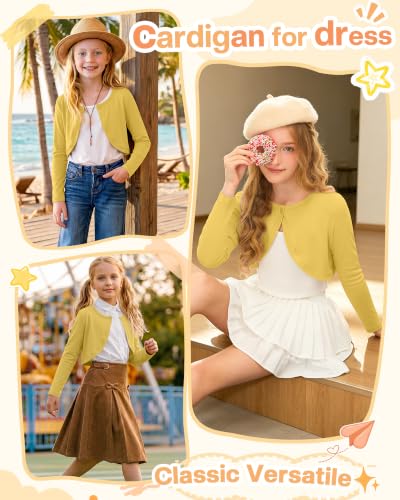 Image of Girls Uniform Long Sleeve Knitted Cardigan