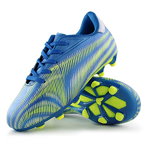 Hawkwell Boys Girls Athletic Outdoor Soccer Cleats Soccer Shoes(Toddler/Little Kid/Big Kid),Navy Pu,2 M Us #TOP5