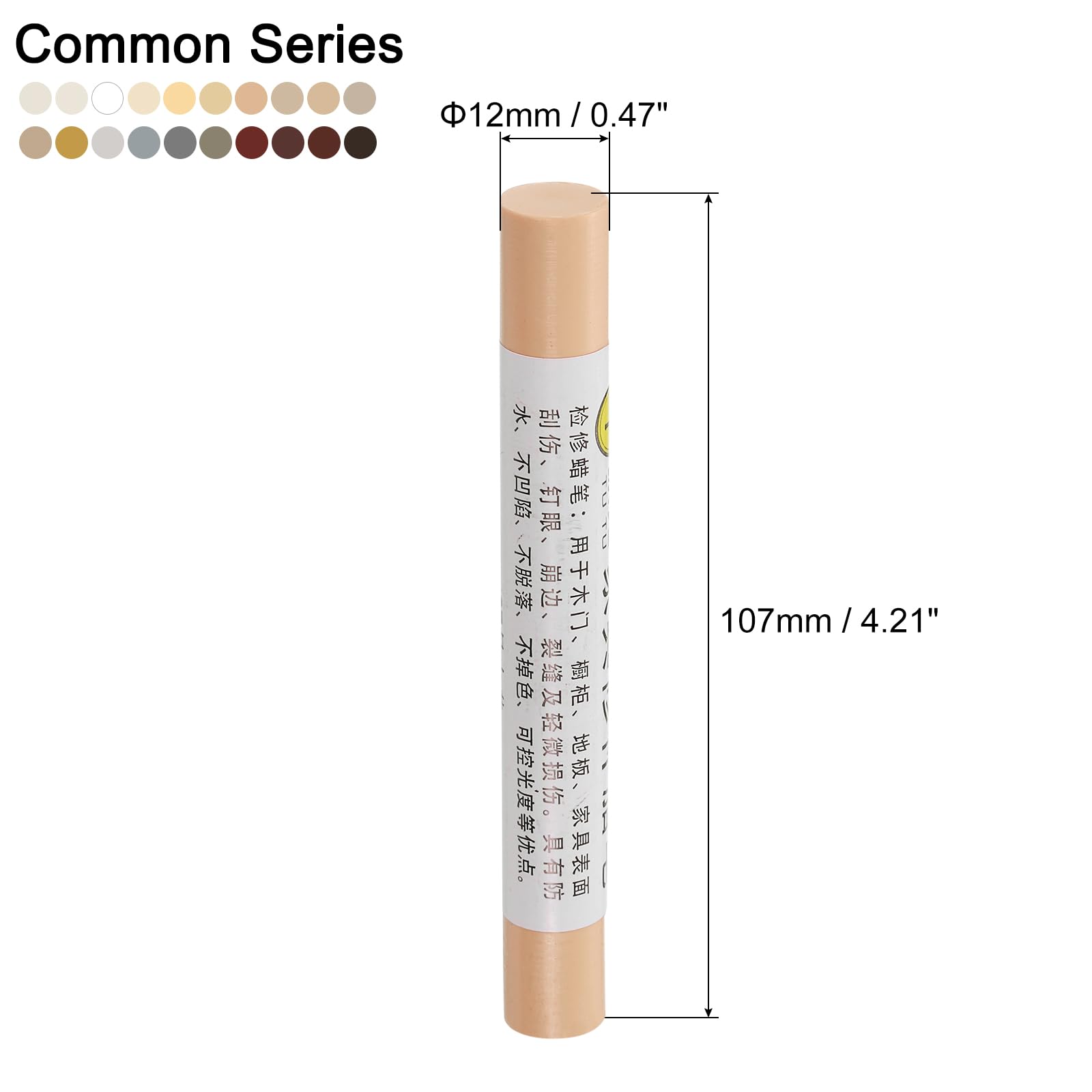 QUARKZMAN Zestaw kredek świecowych do naprawy mebli, 20 sztuk, drewniane pisaki, markery meblowe, do zadrapań, na biurko, do podłóg drewnianych, pokryć laminat, seria Common Series.