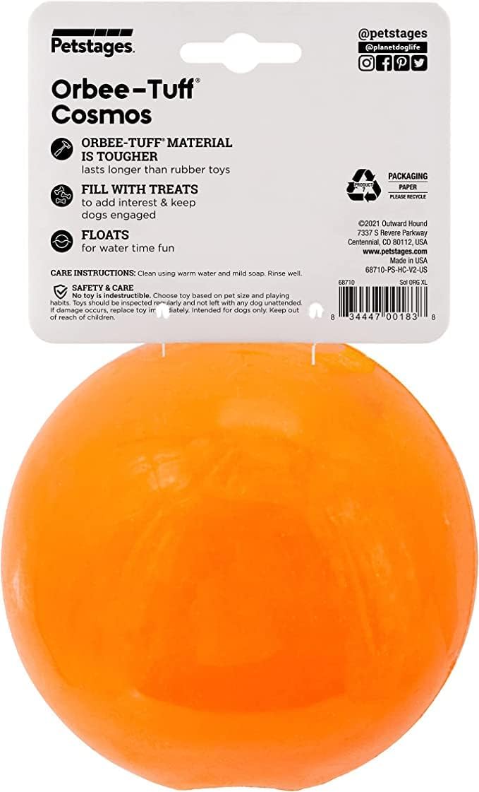Sun Ball Dog Toy, 5-inch, Orange