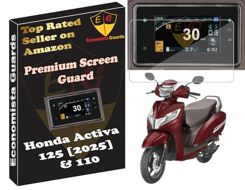 Image of 9H Screen Guard for 2025 NEW Honda Activa 125 DLX & SMART | Activa 110 DLX & H SMART | DIO 110 OBD2B | Digital Meter Protector | Anti-Scratch TFT Display Cover | HD Clarity Speedometer Film | Scooter Dashboard Accessory